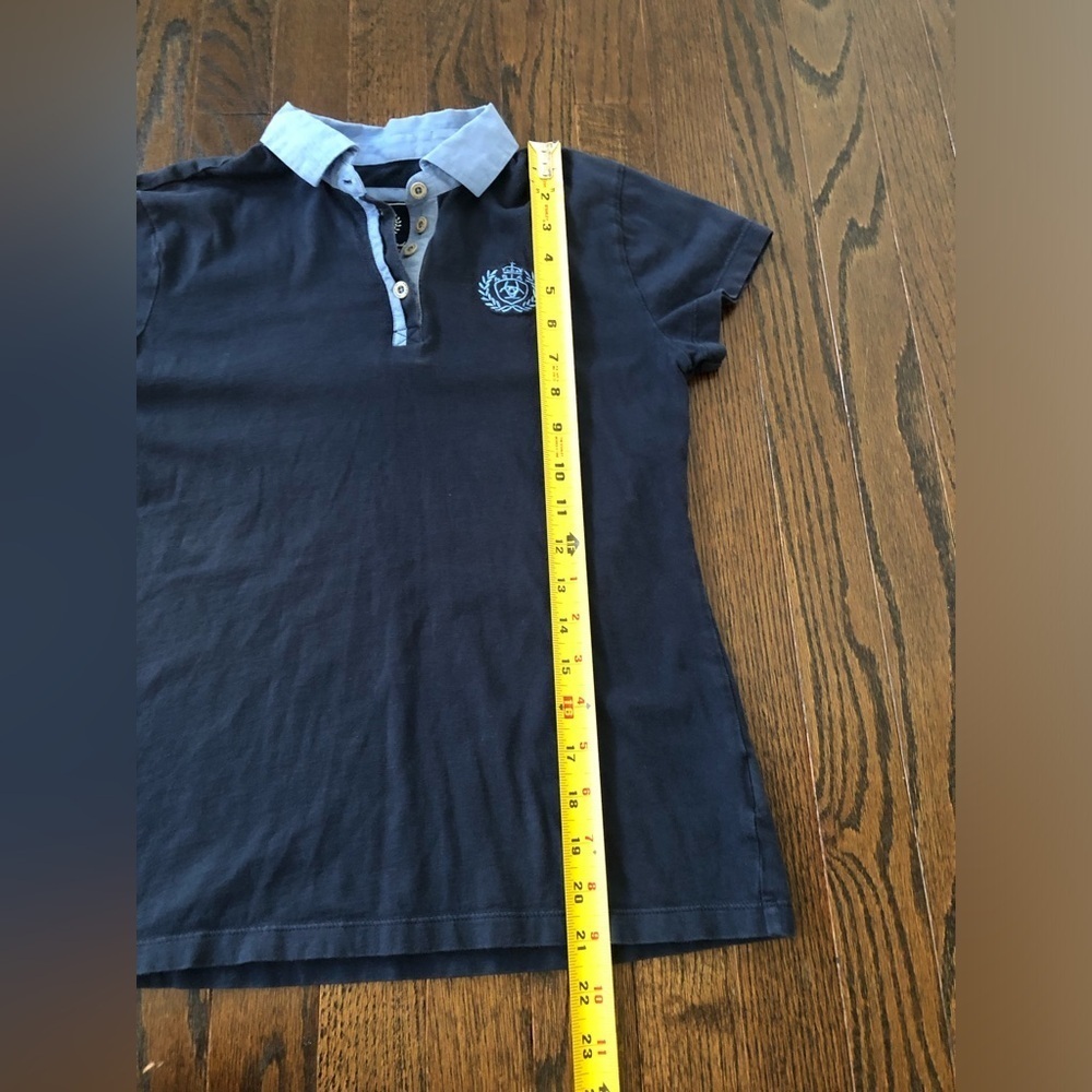 Ariat Girls XL 14-16 Blue Two-Tone 100% Cotton Show Shirt Polo Shirt - VGUC! - Picture 8 of 12